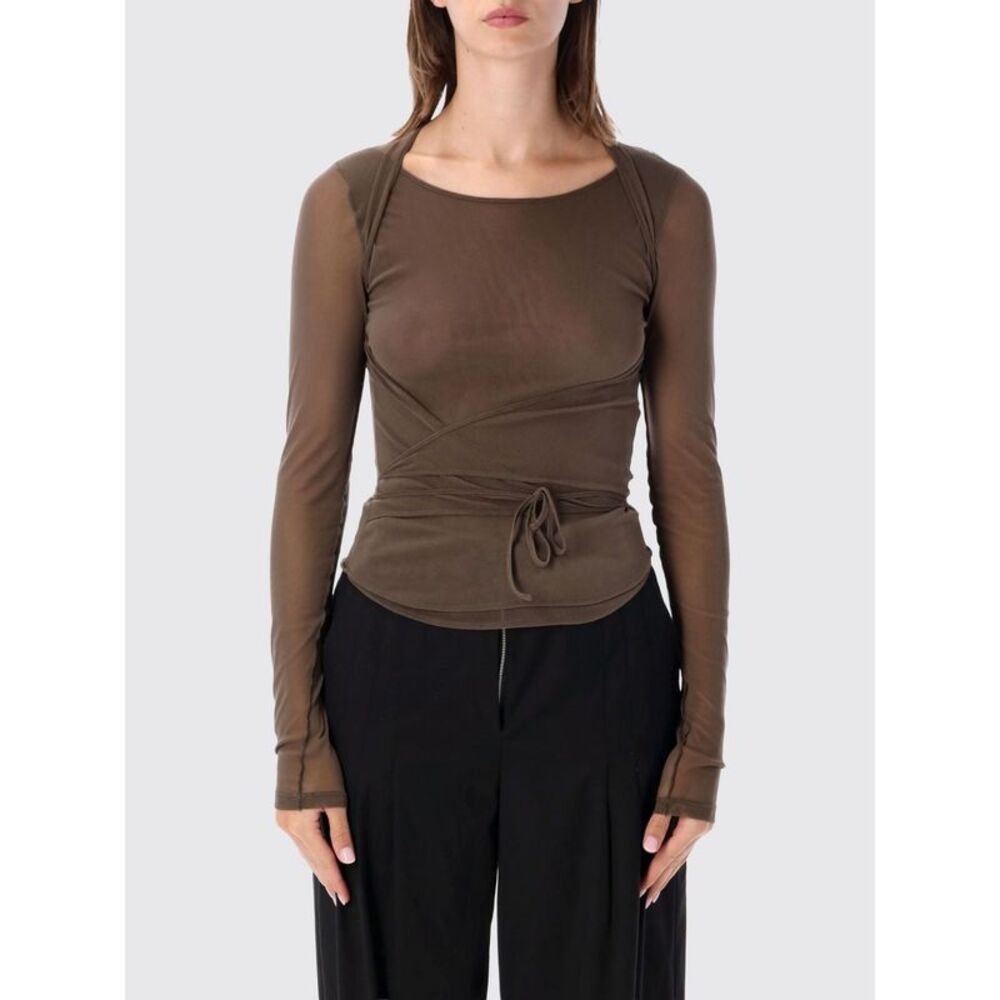 Lemaire Women Lemaire Sheer Polyamide Long-Sleeved Slim Fit Top